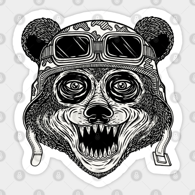 Army Bear Sticker by DMD Art Studio